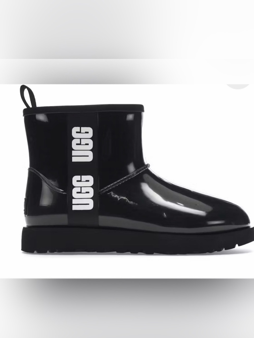 UGG Classic Clear Mini Black Boots Size 7 Style Number 1113190